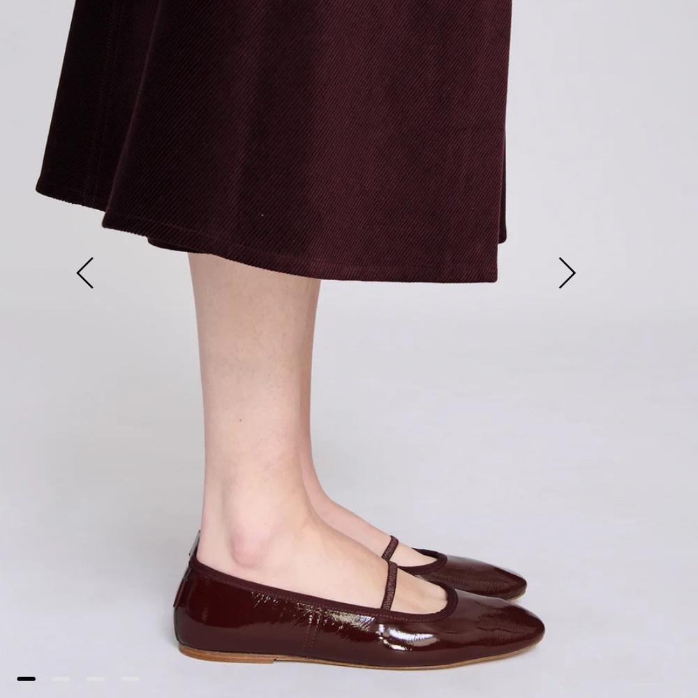A.P.C SWAN BALLET FLATS in WINE